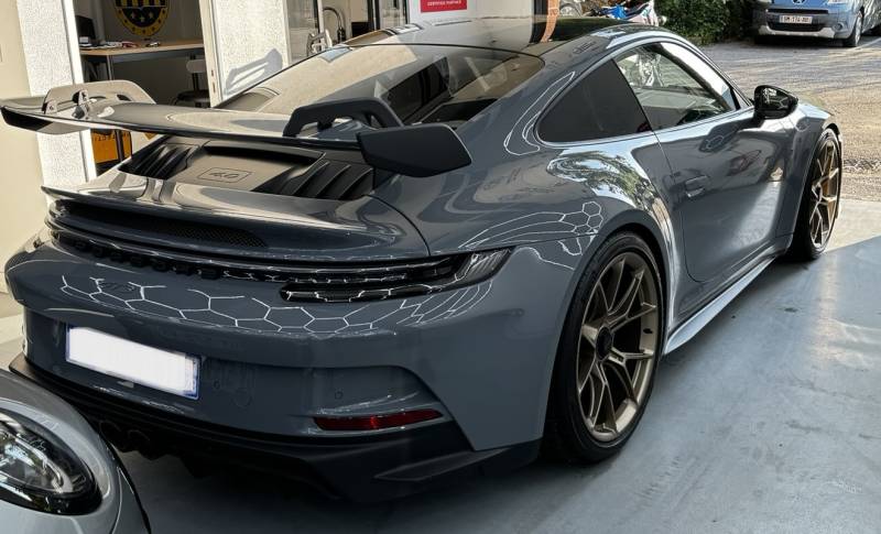 Protection carosserie Xpel pare-choc arrière Porsche GT3 près de Versailles dans les Yvelines