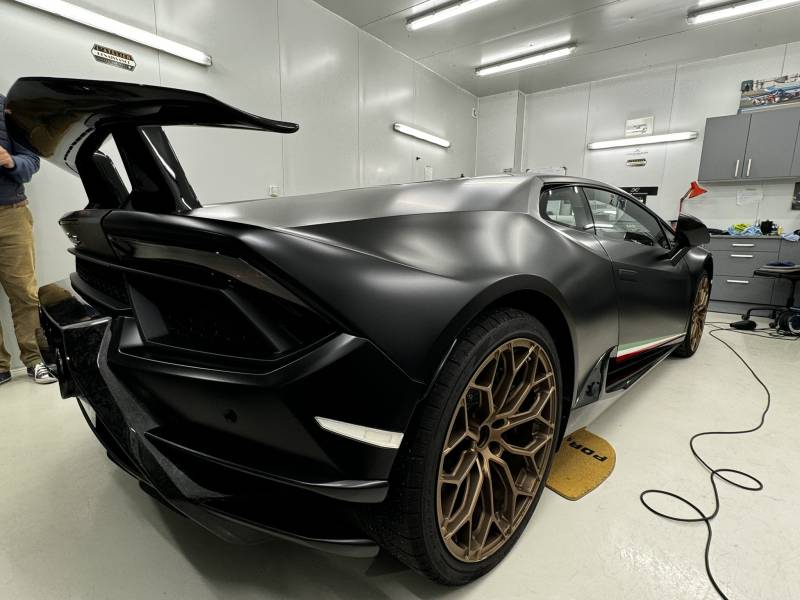 Réparation PPF pour Lamborghini Huracan Spider à Saint-germain de la grange Yvelines